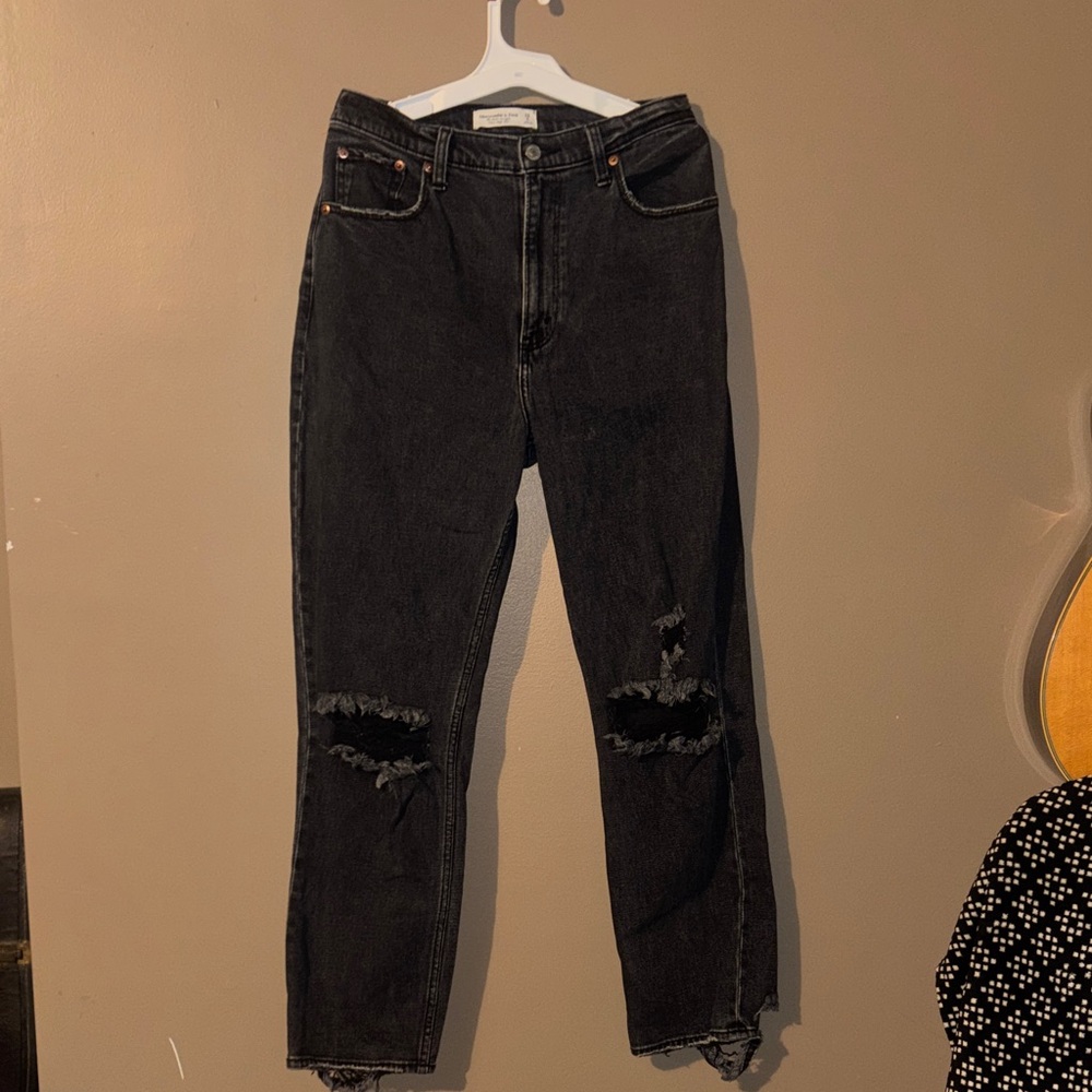 Abercrombie Black Distressed Jeans